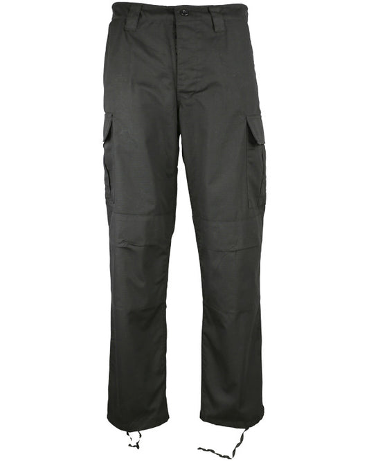 Kombat ripstop black cargo trousers