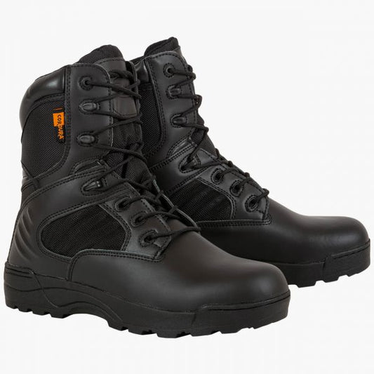 Black military boots 1/2 leather